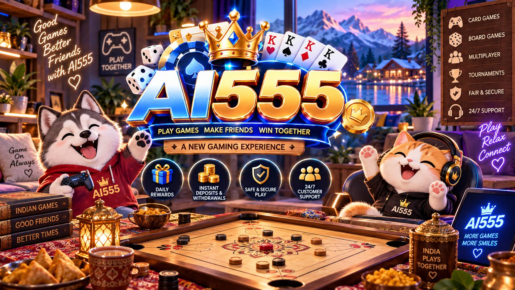 Ai555 Game homepage promotional banner placeholder